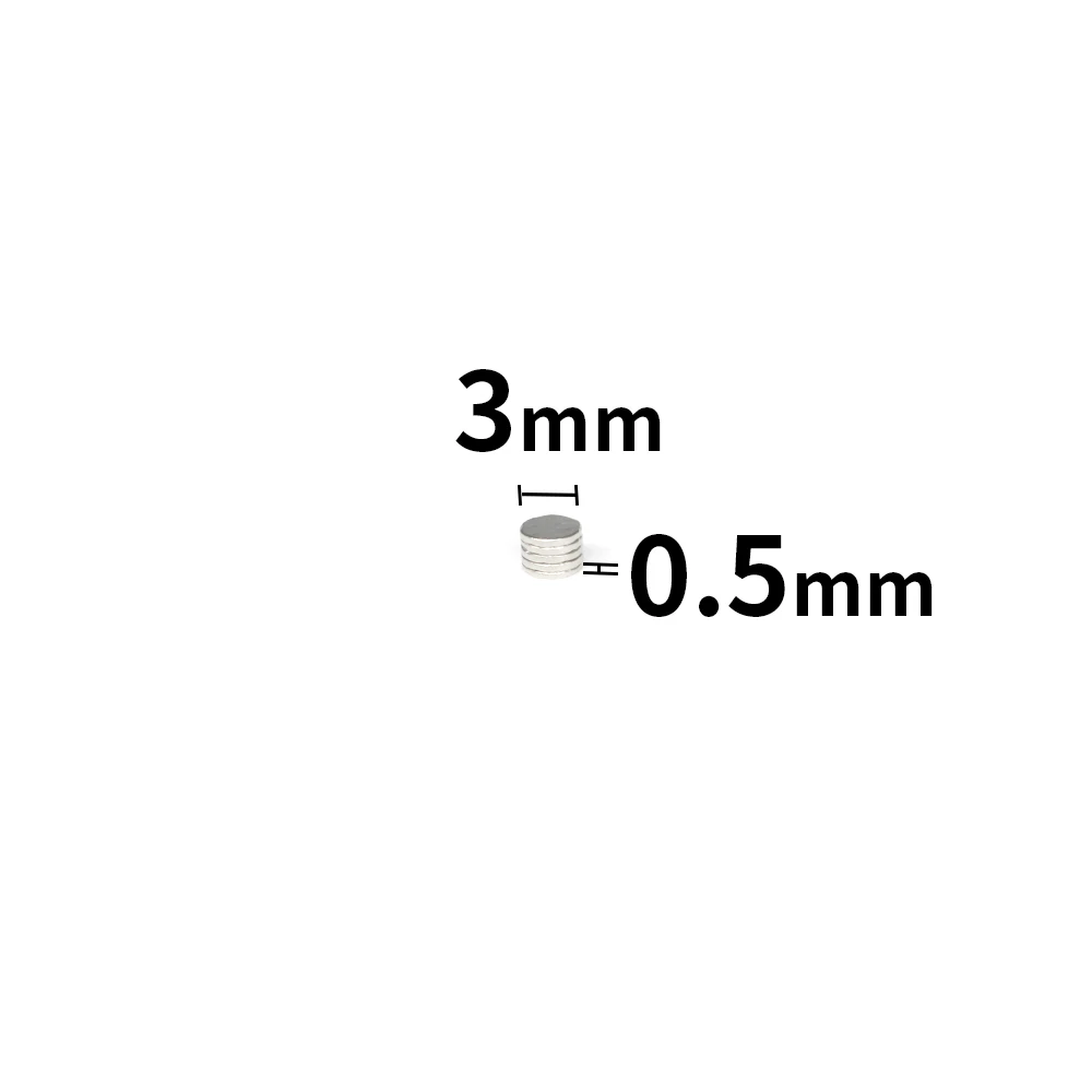 

1500PCS Magnet 3x0.5mm hot round Strong Search Magnet Neodymium Magnet Rare Earth 3*0.5mm powerful permanent refrigerator magnet