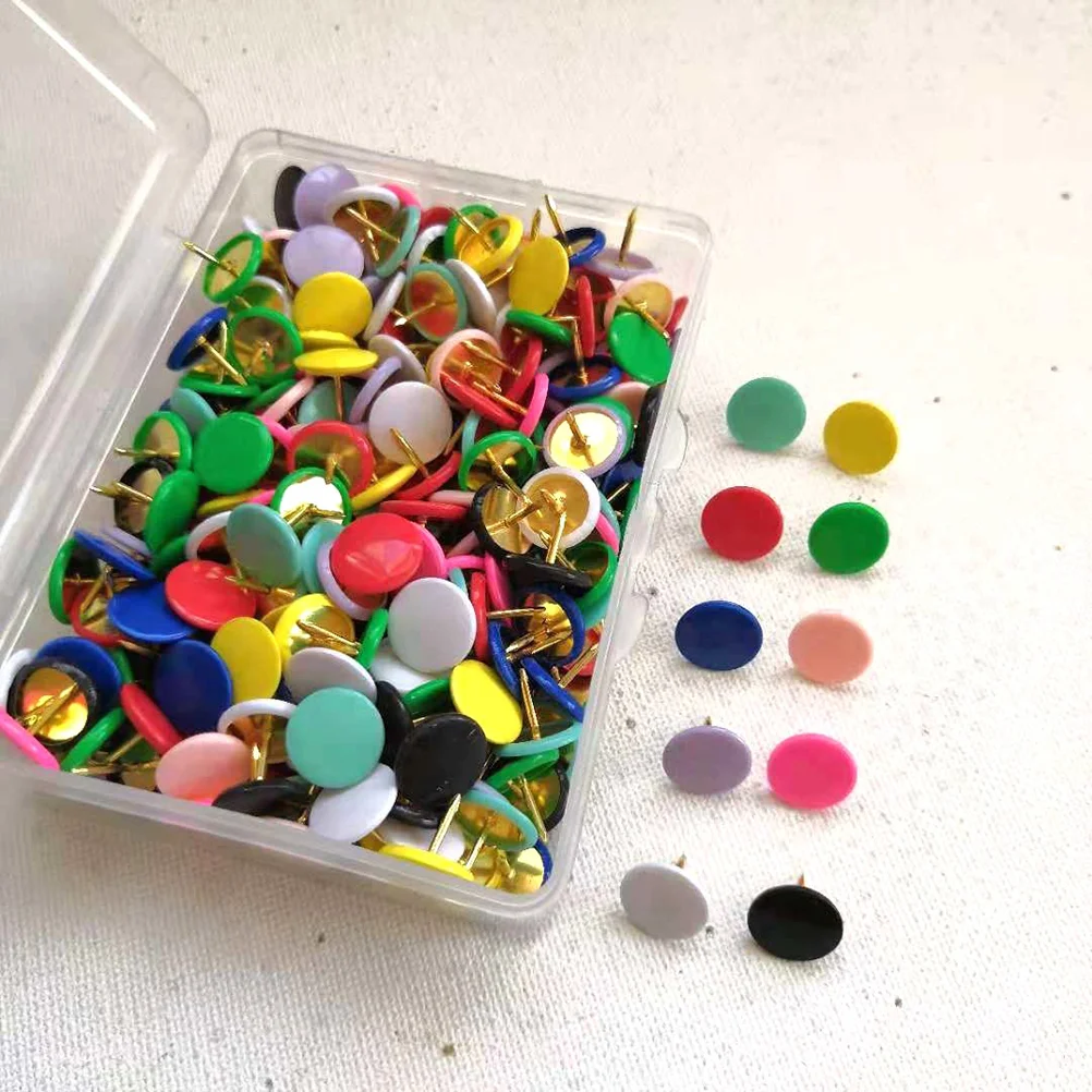 

300 Pcs Button Office Decorative Thumb Tacks Upholstery Nails Buttons Flat Drawing Pin