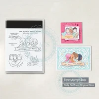 ladies friendship stamps and dies for diy scrapbooking hand account embossing decoration photo album craft knife dies