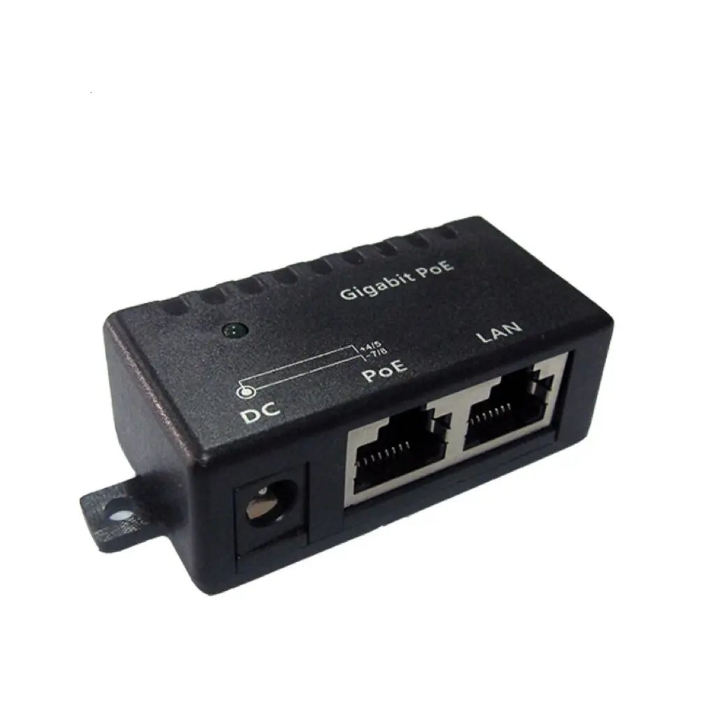 1-портовый гигабитный настенный адаптер питания через Ethernet PoE инжектор-блок не