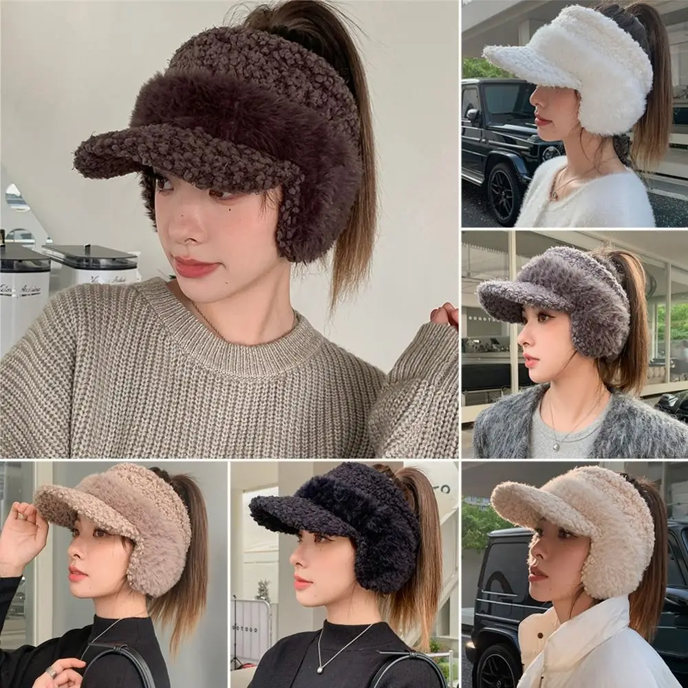 

Непромокаемая плюшевая шапка, модная мягкая ветрозащитная шапка, теплые наушники для улицы
