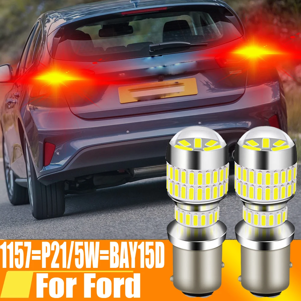 

2pcs 1157 P21/5W BAY15D 7528 Led Brake Lights Stop Bulb Diode Tail Lamp 12v For Ford Mondeo Mk4 Fiesta Mk7 MK6 S Max Focus Kuga