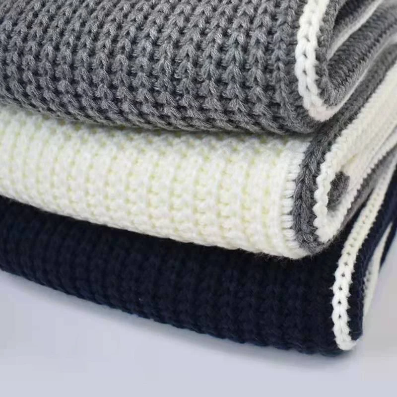 TB THOM Men's Classic Sweater High Quality Cotton Business Casual Tops for Men Fashion Brand Spring Autumn Crew Neck Knitwear