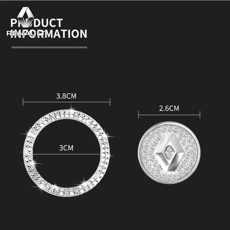 Автомобильный логотип кнопка запуска и остановки наклейка на двигатель для Renault