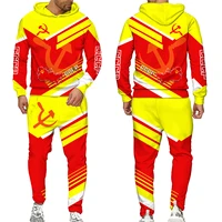 cccp russian ussr soviet union hoodiepantstracksuit men 2 piece set outfits long sleeve streetwear moscow o neck mens clothes