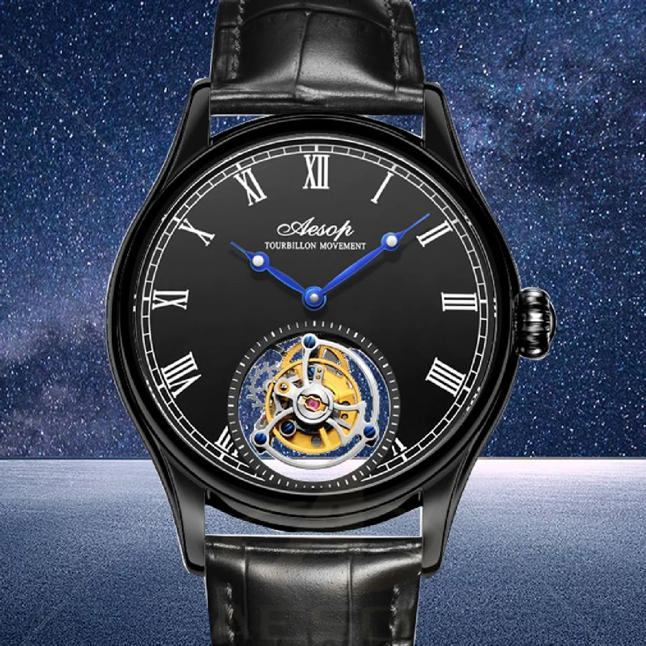 

AESOP Men's Mechanical Watch Watches Flying Tourbillon Male Skeleton Watch for Men Man Luxury Clocks Luxury 2021 Dropshipping