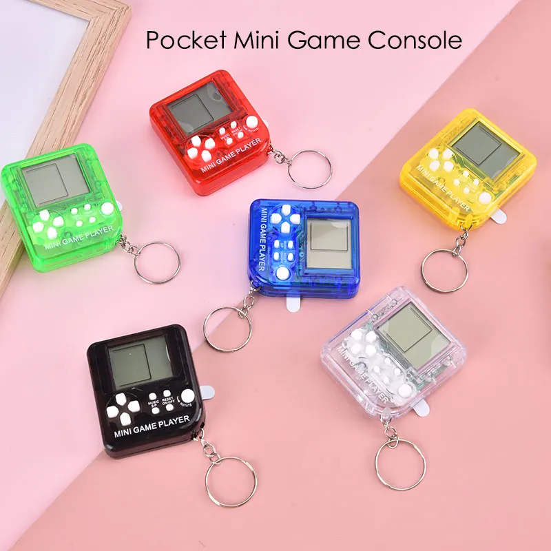 

Portable Mini Handheld Retro Video Game Console Keyring Built-in 26Classic Games Battery Included