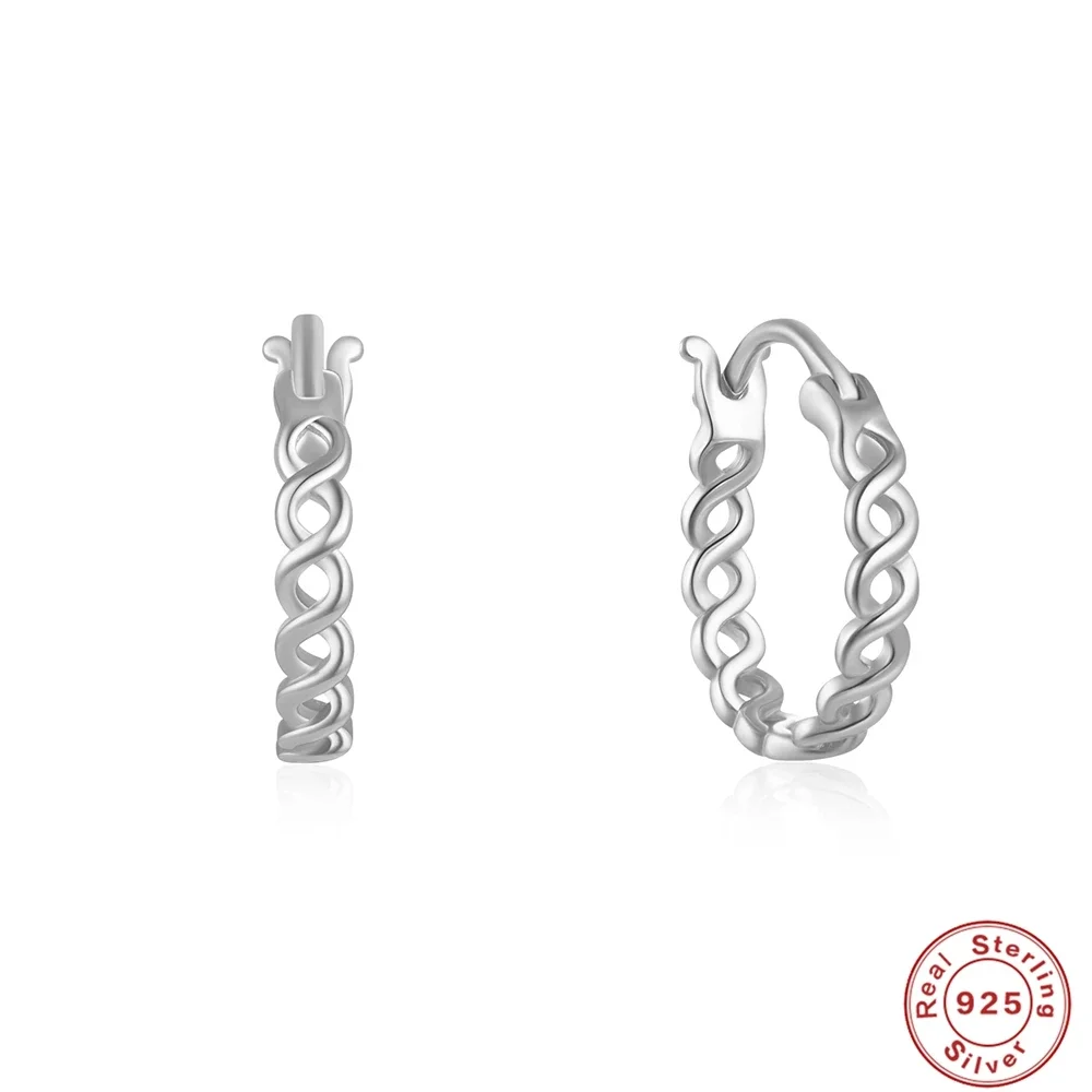 VAL стерлингового серебра 925 пробы 11 мм серьги-кольца крест 8 хрящ ушная кость