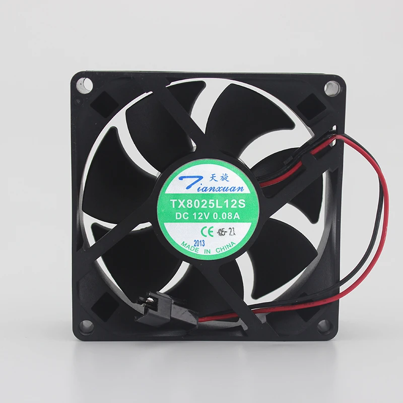 

New CPU Cooling Fan for TX8025L12S 12V 0.08A 8025 8cm Silent Inverter Cooler Fan