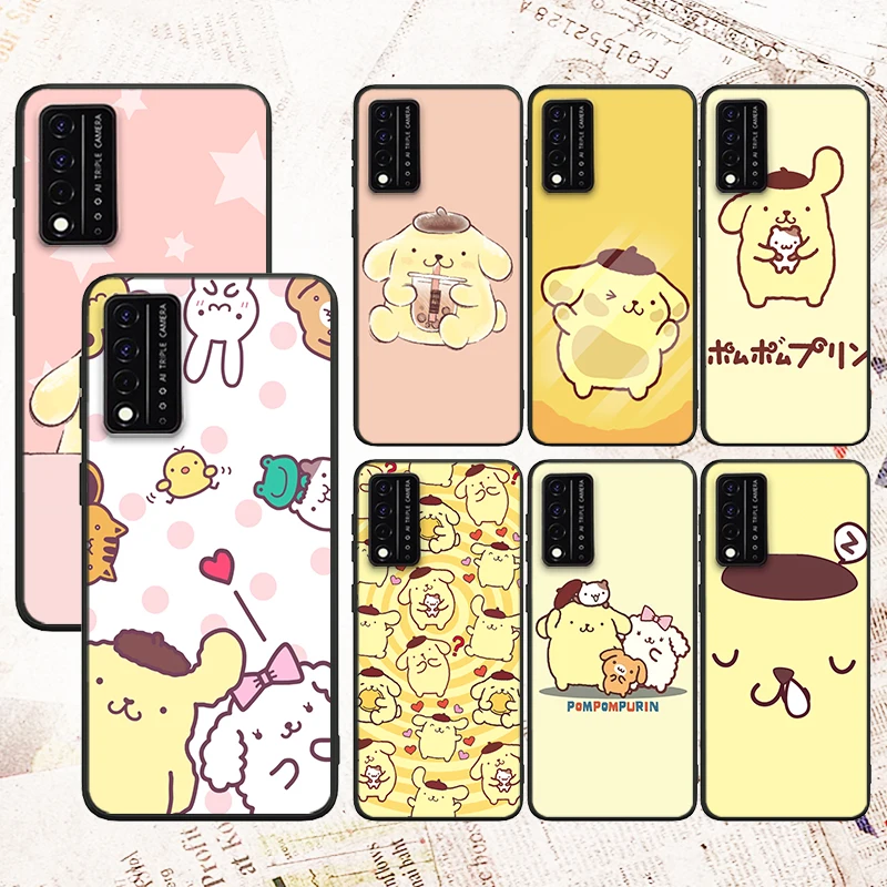 

Pompom Purin Dog Cute For T-Mobile REVVL V+ 5G 4 REVVL V Plus 5G 4+ Black Phone Case Shockproof Soft Silicone Cover Capa