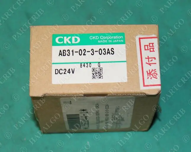 

CKD, AB31-02-3, AB31-02-3-03AS, Solenoid Valve 24VDC NEW