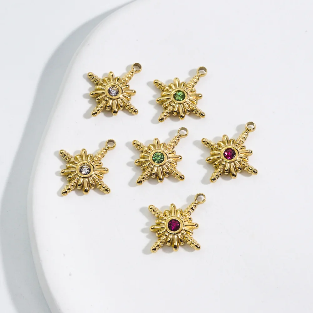 

Водонепроницаемые Модные циркониевые подвески в стиле бохо из нержавеющей стали 316L в виде звезды, подвески, колье «сделай сам»