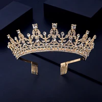 bridal hair accessories crystal baroque crowns for women queen princess crown tiaras with comb