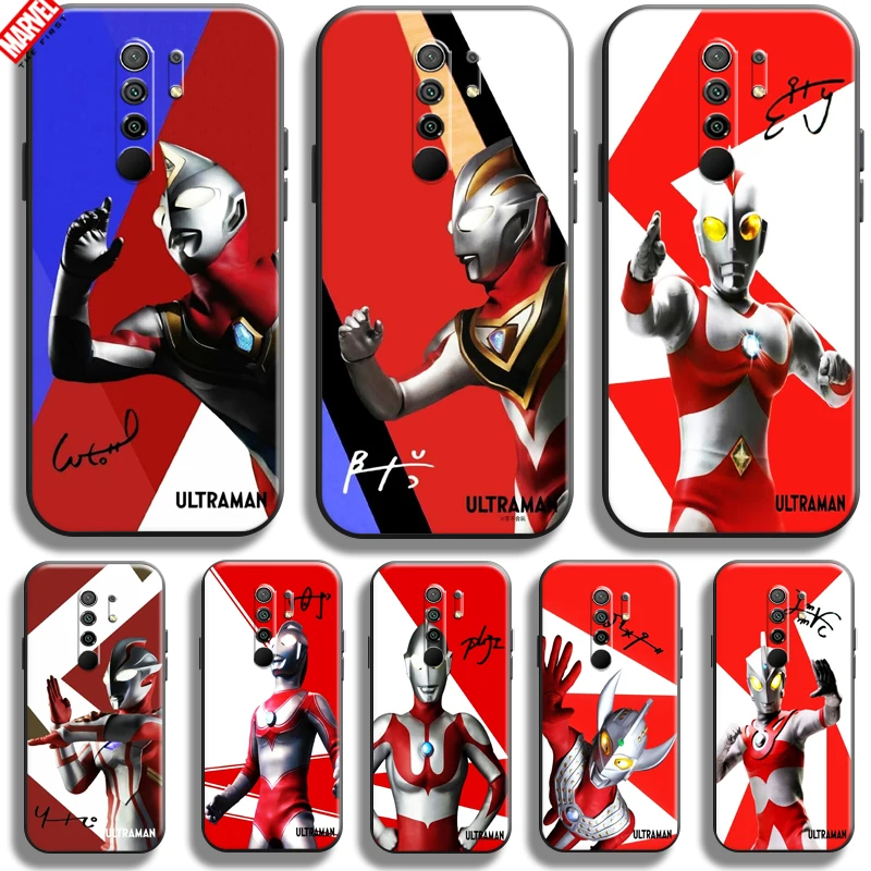 

Japan Anime Ultraman For Xiaomi Redmi 9 Phone Case For Redmi 9 Silicone Cover Liquid Silicon Funda Carcasa Black Soft Coque