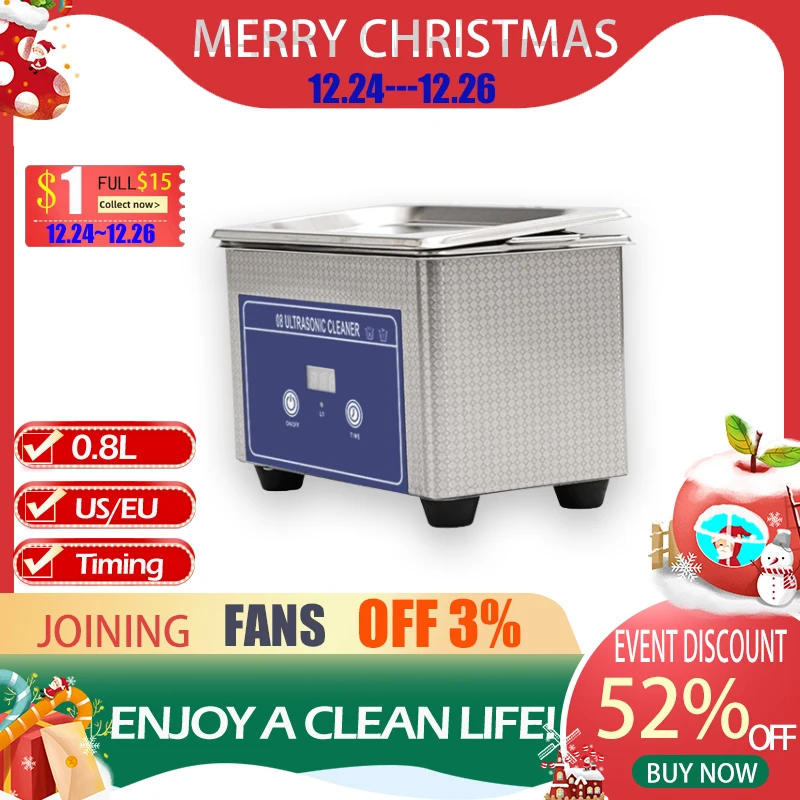 

Ultrasonic Cleaner Lave-Dishes Portable Washing Machine Diswasher Ultra 0.8L