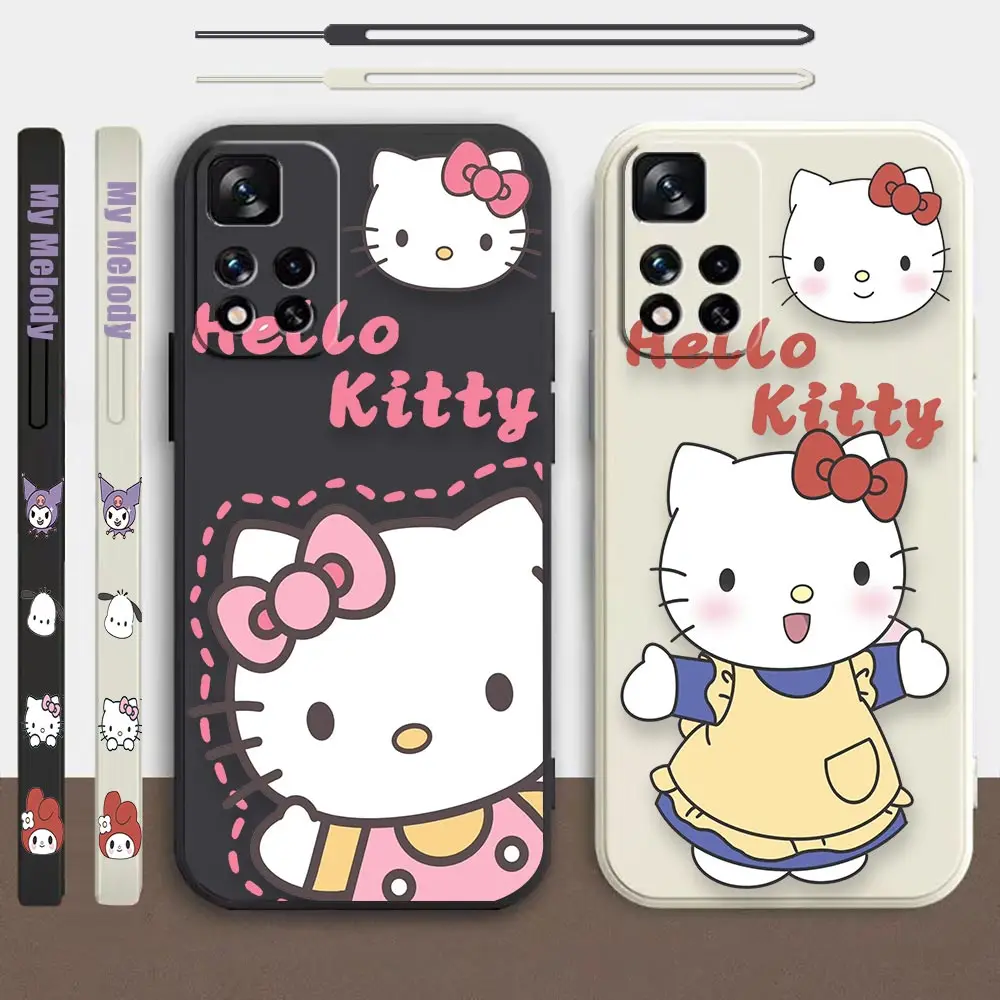 

Anime My Melody Kitty Cartoon Case For Redmi Note 11 11T 11S 10 10T 10S 9 9T 9S 8 7 7S 6 5 4 4X Pro Max Lite 4G 5G Cover Funda