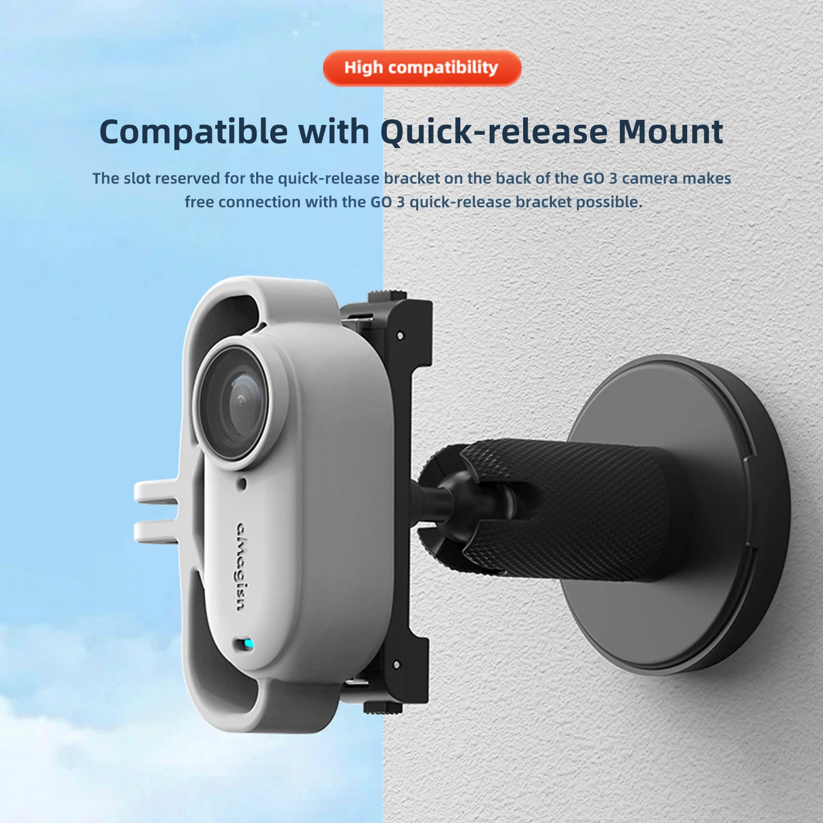 Амортизирующий силиконовый защитный чехол Magis для Insta360 Go3 Go3S Insta 360 Go 3S 3