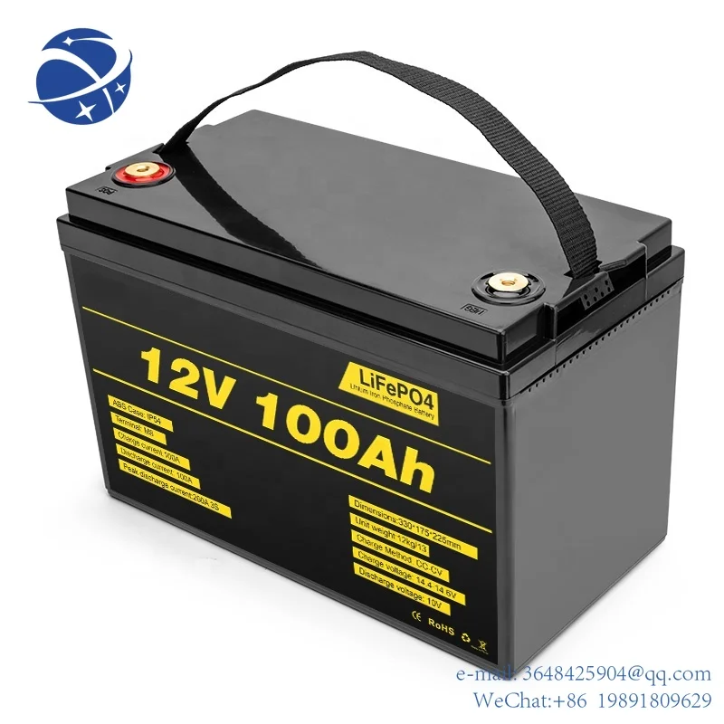 

YYHCLifepo4 12V 100Ah lithium ion battery cell High Capacity deep cycle batteries rechargeable li-ion battery pack