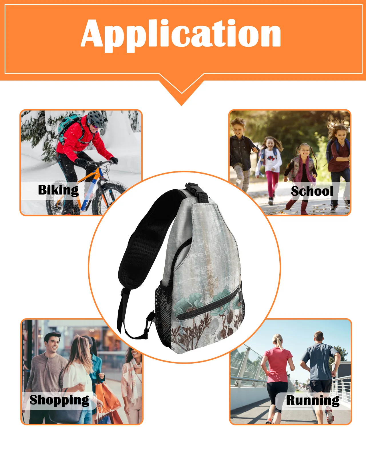 Винтажные нагрудные сумки в стиле тюльпан с растениями для женщин и мужчин