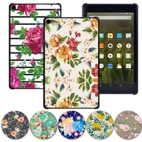 flower series case for fire hd 10 plus 11th 2021 pu tablet for fire hd 8 plus 10thfire 7 fire hd 8fire hd 10 protective cover
