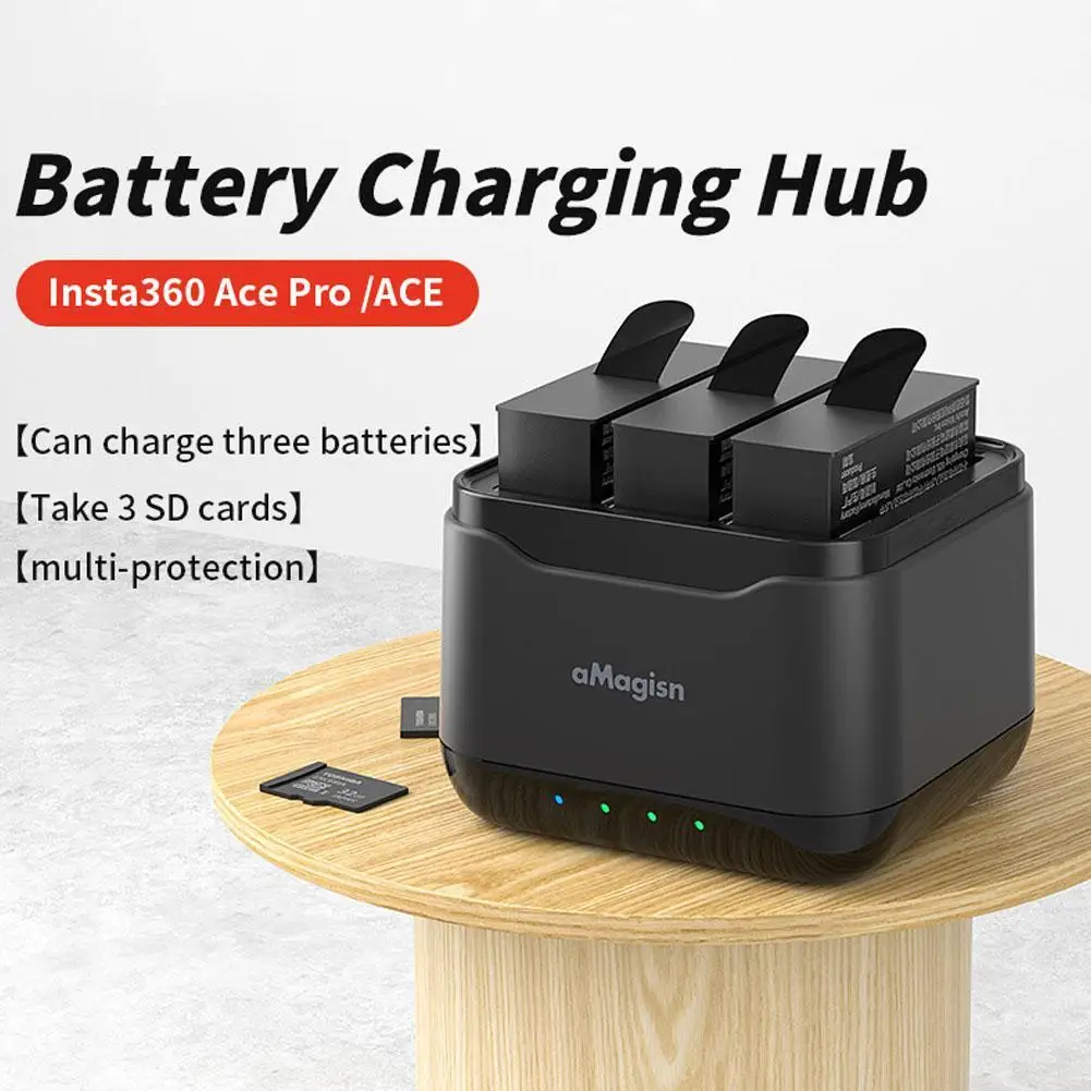 Концентратор для зарядки аккумулятора Insta360 Ace Pro 3-слотовая подставка ящик