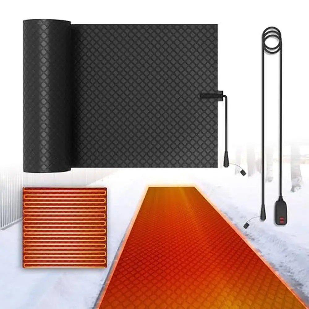Наружный коврик для плавления снега с подогревом графеновый нескользящий ПВХ