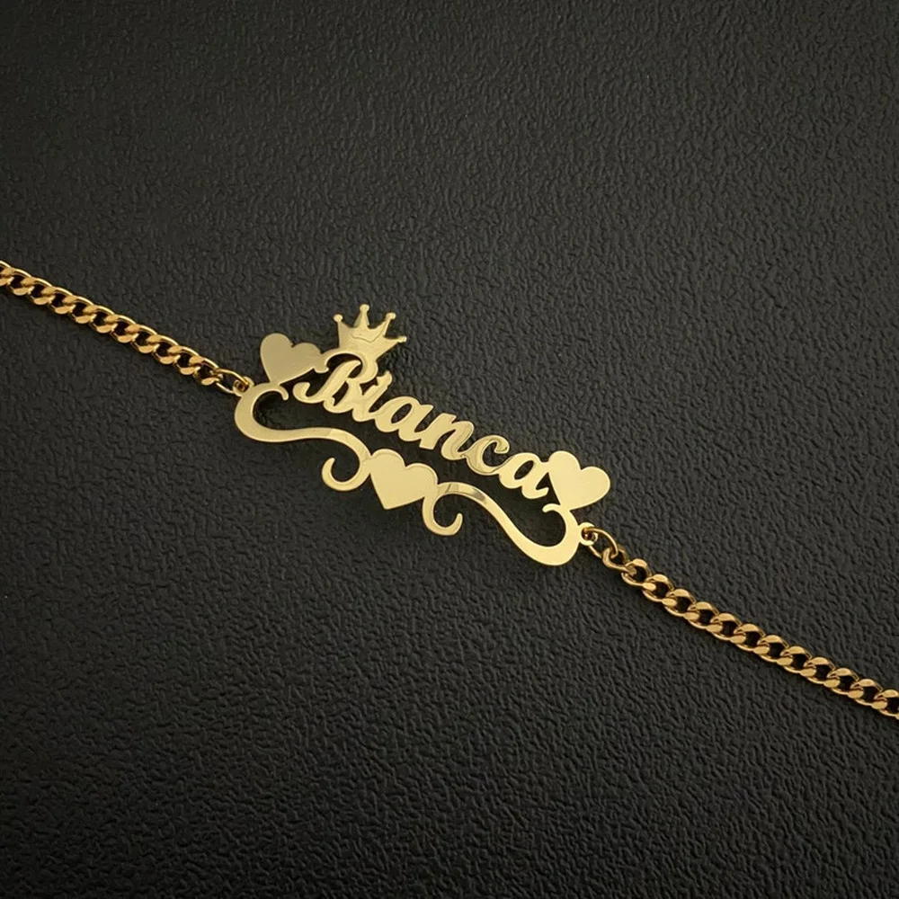 Персонализированные кубинские цепи имя браслет золото рука ссылка Pulseira Masculina на