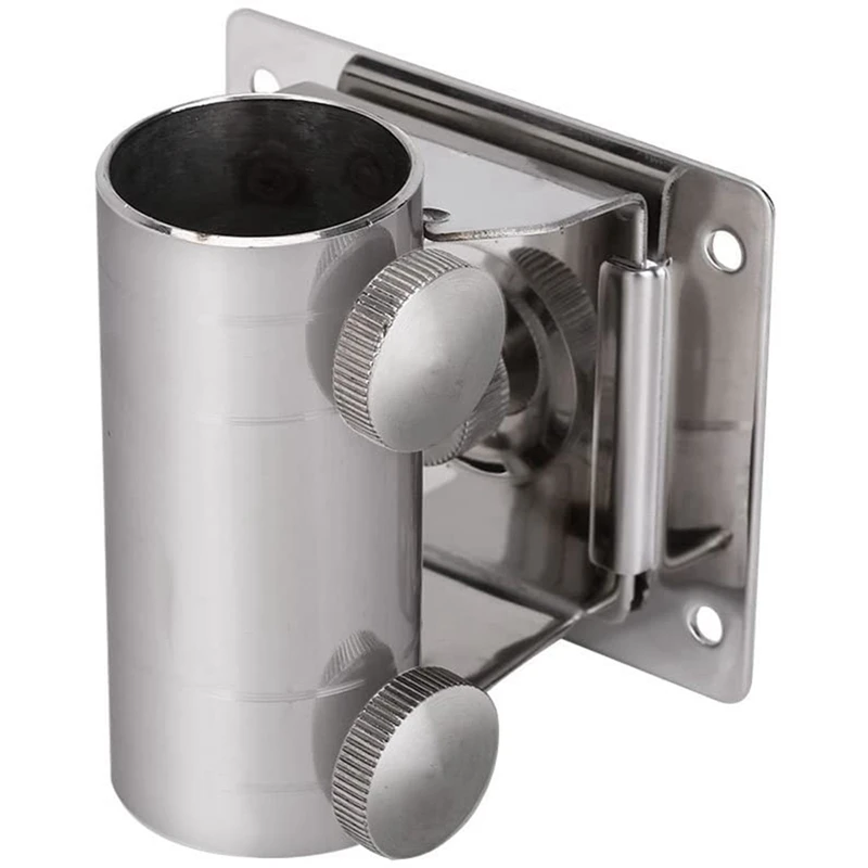 

New Hot 2X Fishing Umbrella Base Stand, Adjustable Stainless Steel Umbrella Holder Bracket Stand Base For Fishing Box