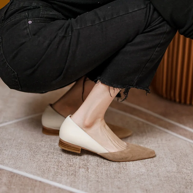 

Casual Spell Color Women Shoes Pointed Toe Shallow Mouth Flats Female Soft Bottom Shoes Slip On Woman Flats 2022 Calzado Mujer