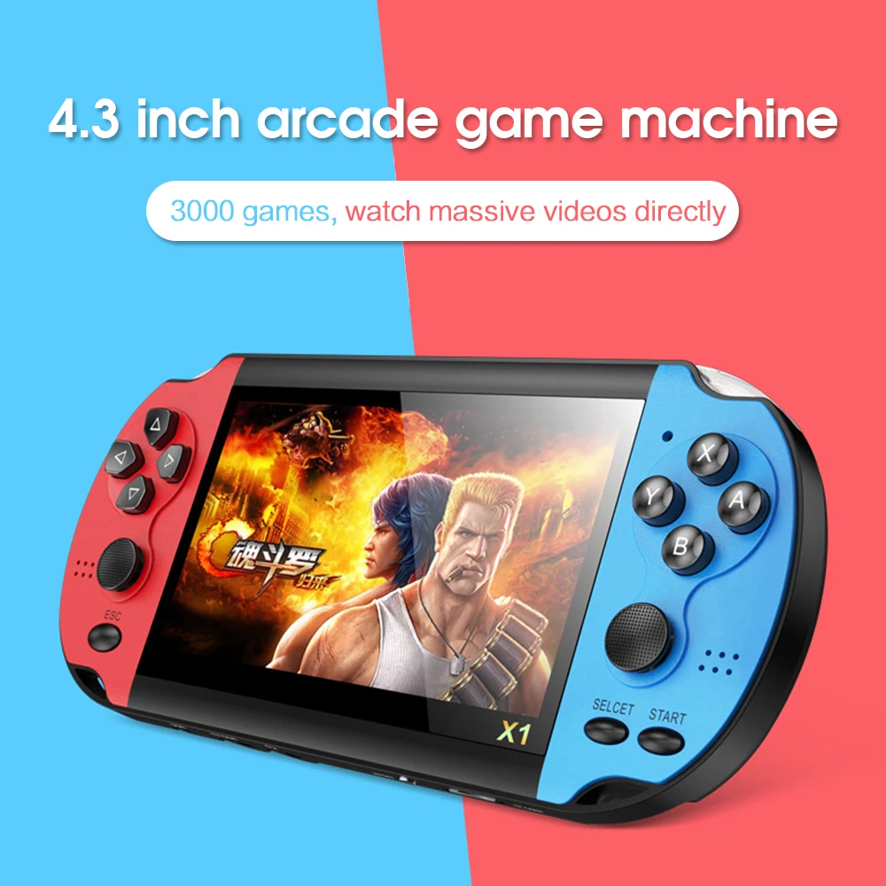 

New X1 Retro Handheld Video Game Console Built-in 10000+Classic Games For PSP 128 Bit Game Console 4.3inch Portable Game Players