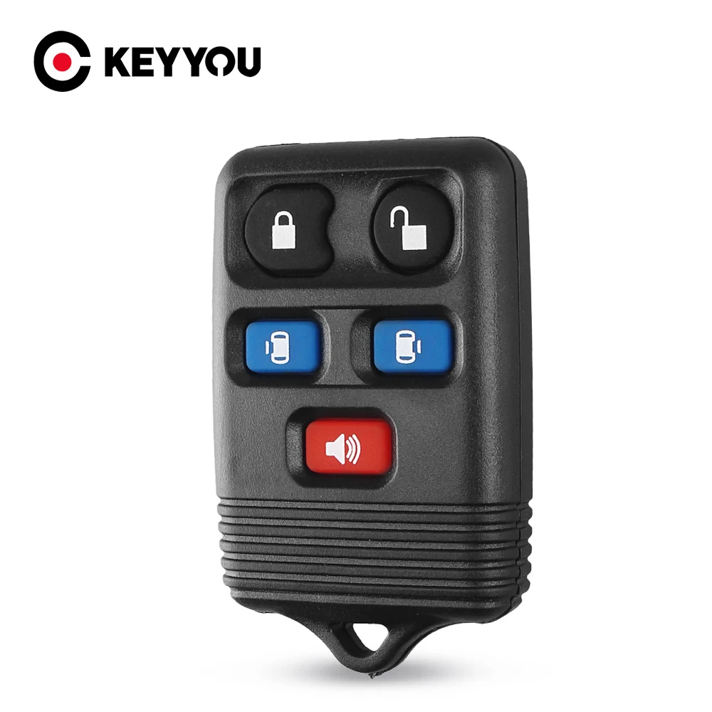 

KEYYOU 10X For Ford Expedition Lincoln Navigator 2004 2005 2006 2007 2008 2009 2010 2011 5 Buttons Remote Control Key Case Shell