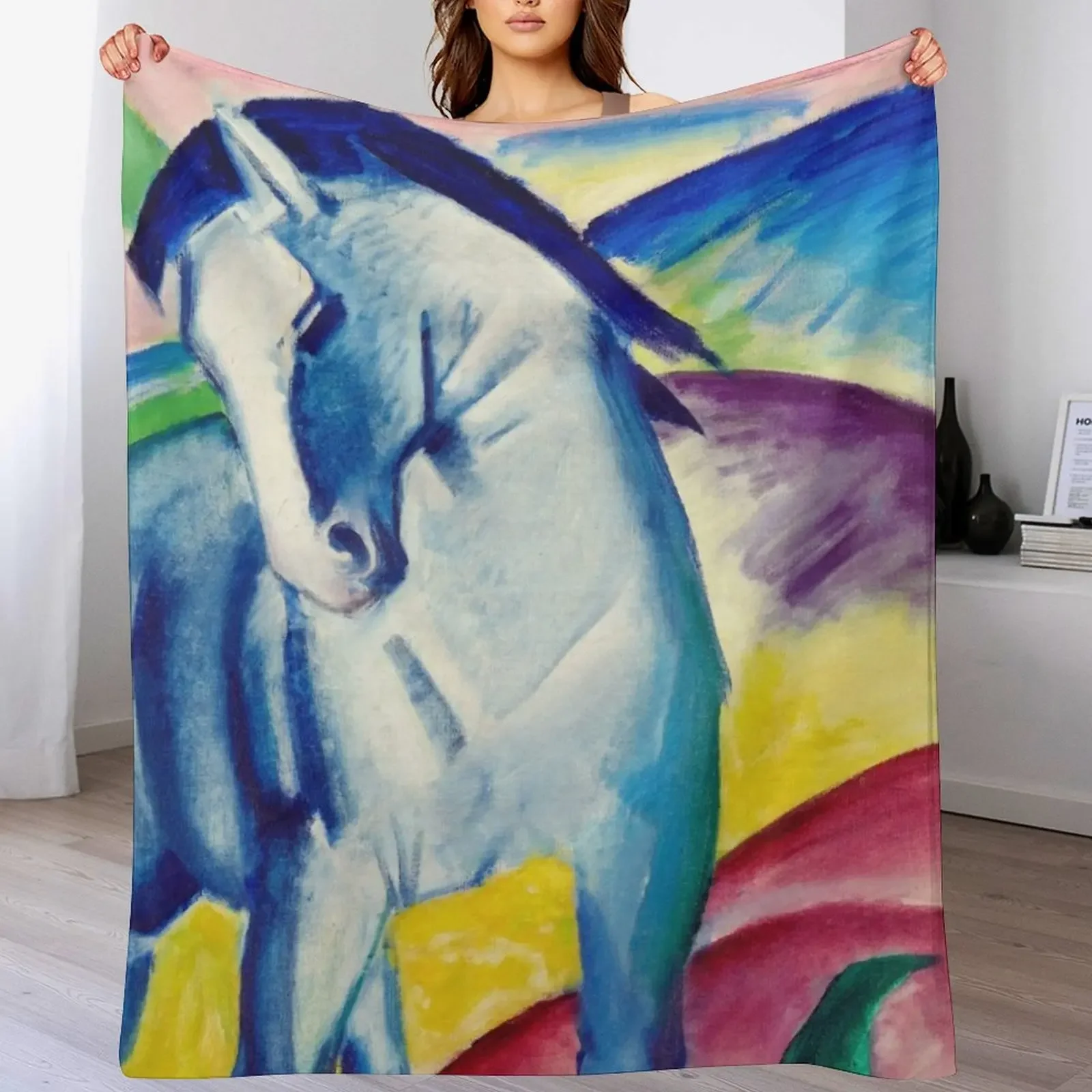 Франц Марк Плед с синей лошадью для детей