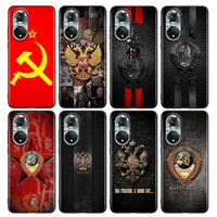 phone case for honor 8x 9s 9a 9c 9x lite play 9a 50 10 20 30 pro 30i 20s6 15 soft silicone cover vintage ussr cccp flag