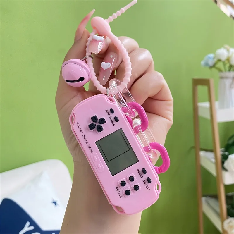 Винтажный брелок для мини-игровой консоли ключей забавный подвесной на рюкзак