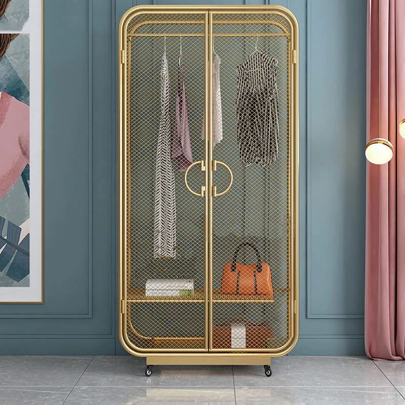 Роскошные скандинавские Шкафы для комнаты полка одежды мобильные шкафы спальни