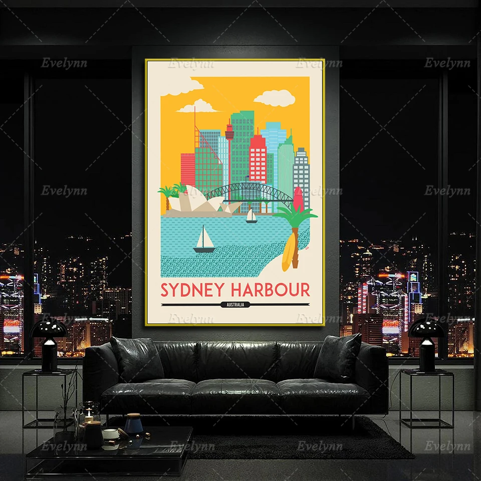 Картина на холсте с изображением Сиднея Австралии путешествий