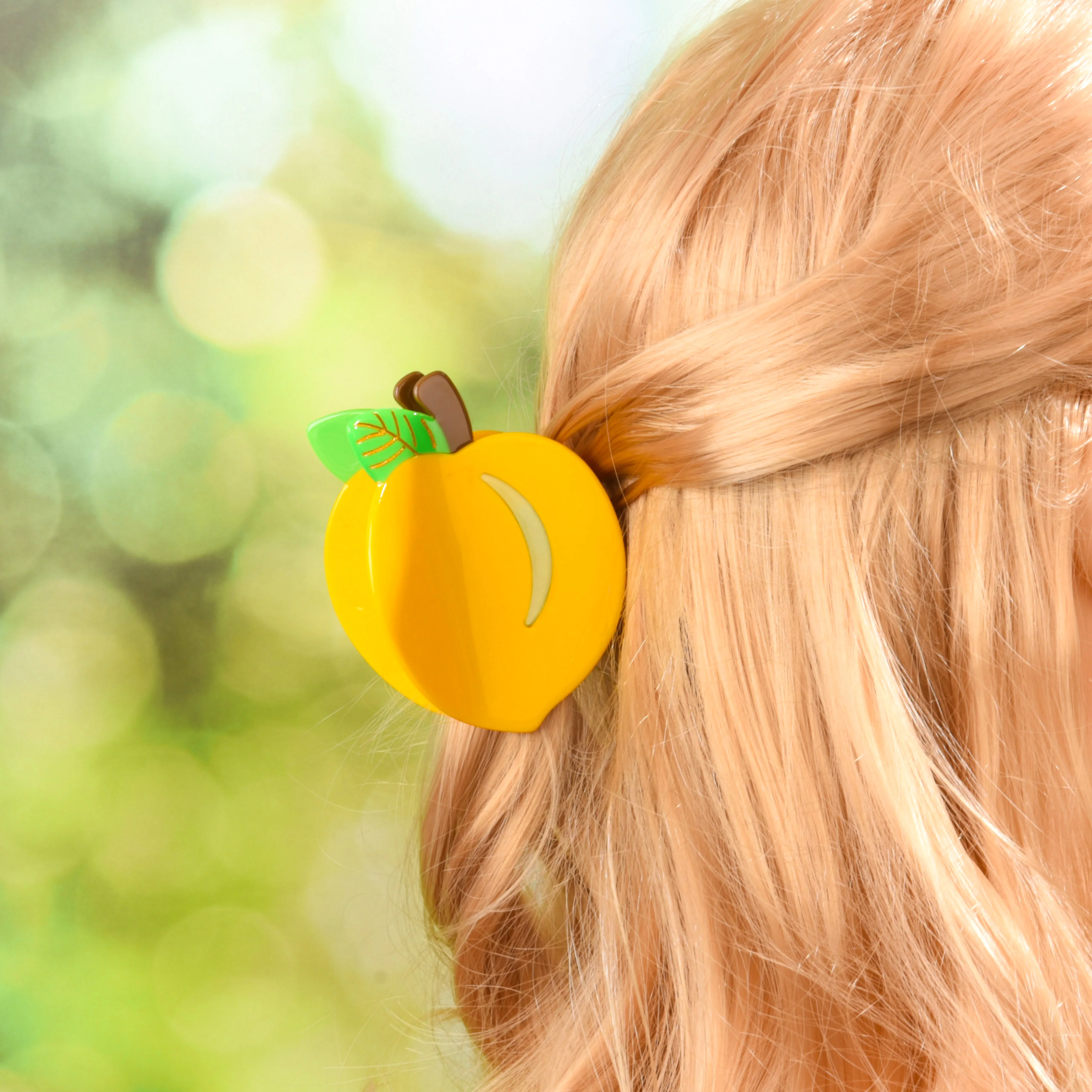 DuoShang новые летние желтые фруктовые персиковые заколки для волос экологически