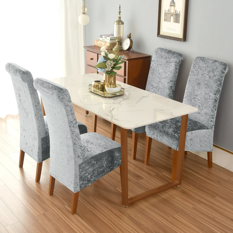 Чехол на стул с высокой спинкой размер XL бархатные эластичные чехлы стулья