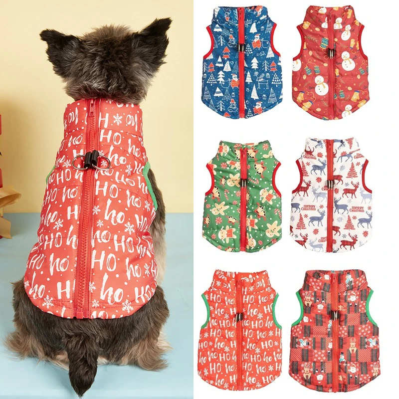 

Winter Warm Dog Jacket Pet Clothes for Small Dog Windproof Dog Coat Zipper Clothes Puppy Outfit Chrismas Chihuahua Teddy Clothes