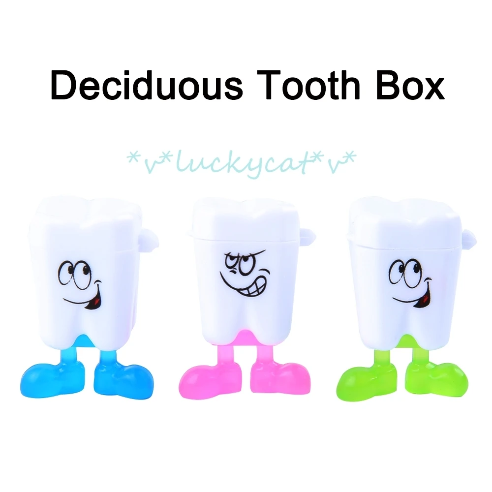 

10pcs super cute Mini Kid Baby Tooth Box Organizer Milk Teeth Storage Boxes Child Baby Deciduous Tooth placing box dental item