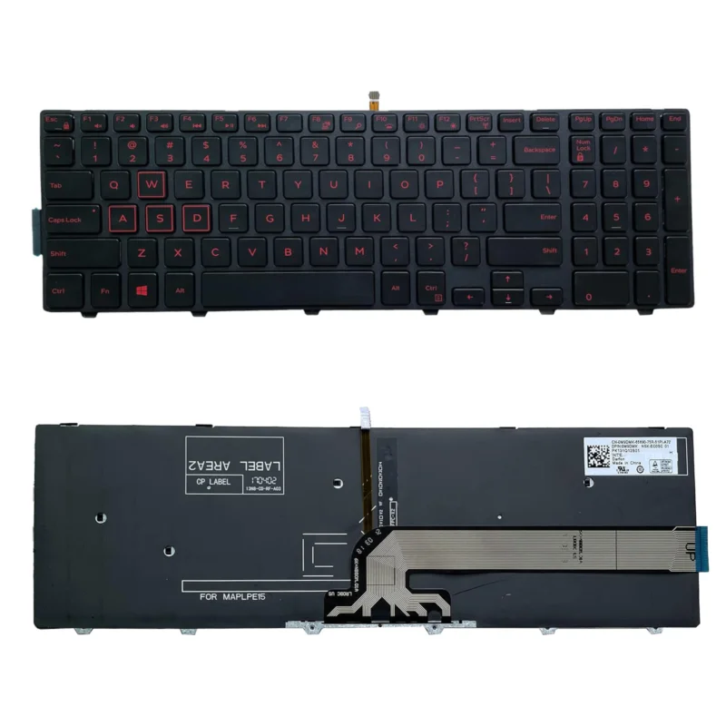 Клавиатура US с подсветкой для Dell Inspiron 15 5000 5566 5576 5577 5645 5557 5559