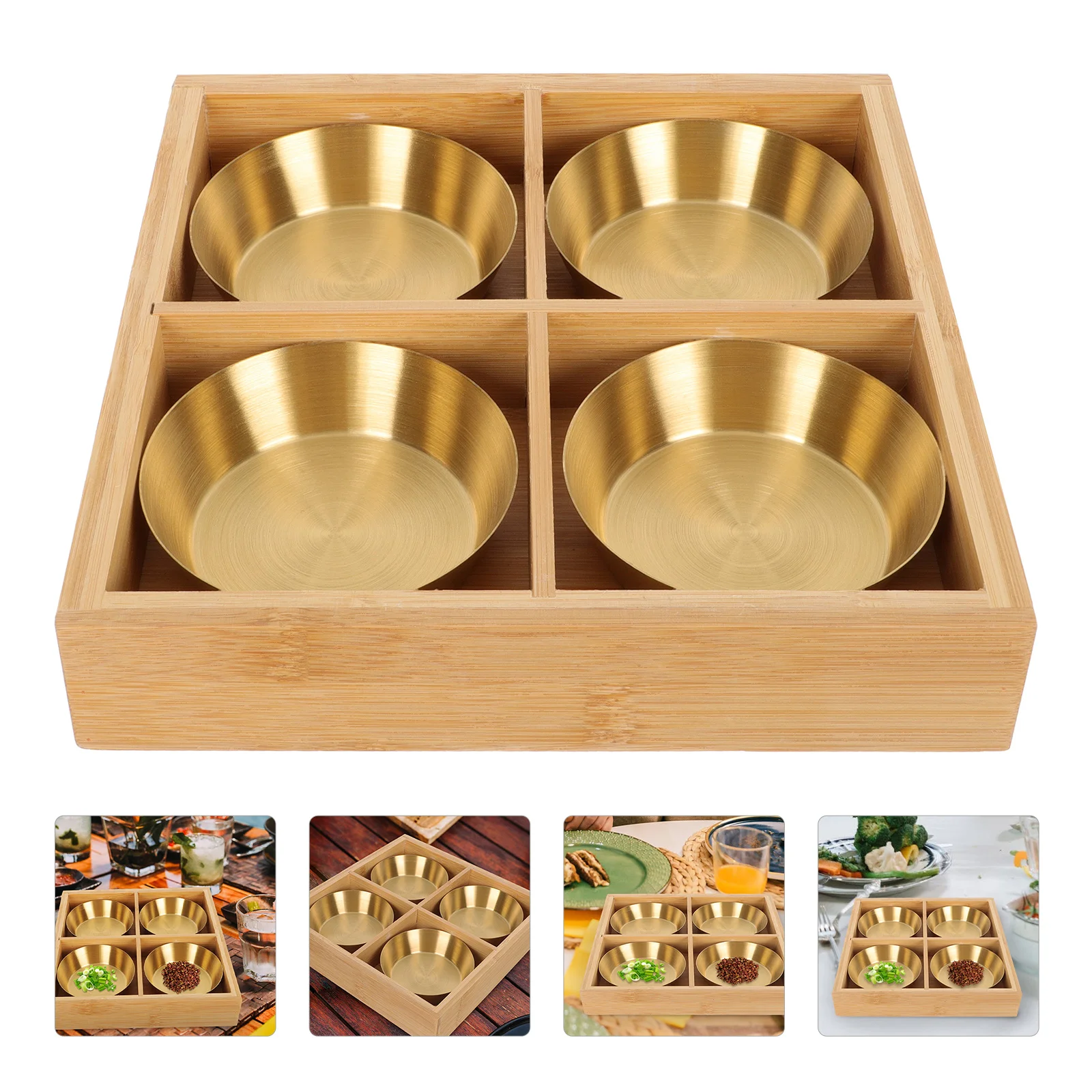 

1 Set of Creative Hot Pot Divided Plates Useful Food Storage Plate with Base