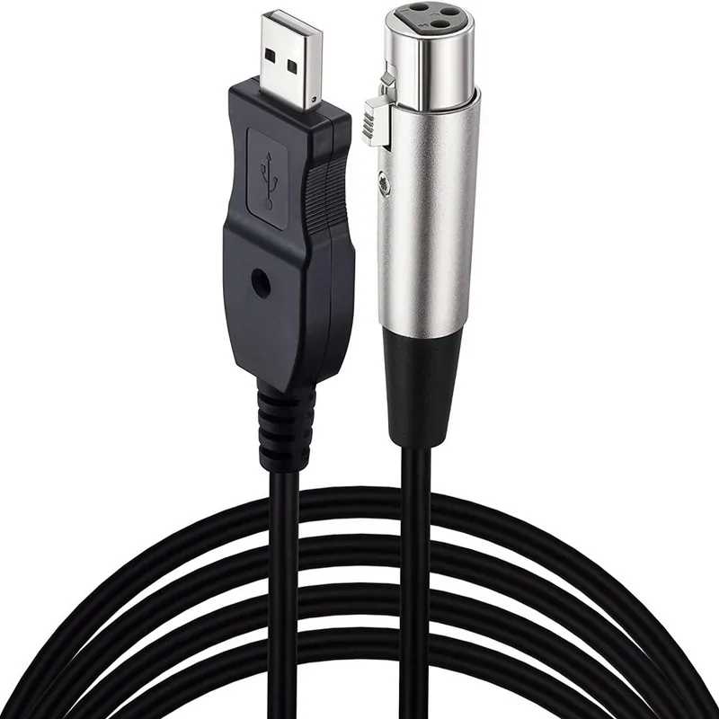 

Microphone USB To XLR Built-in Sound Card Cable USB To XLR Usb Microphone Recording Cable 3 Meters Copper Wire