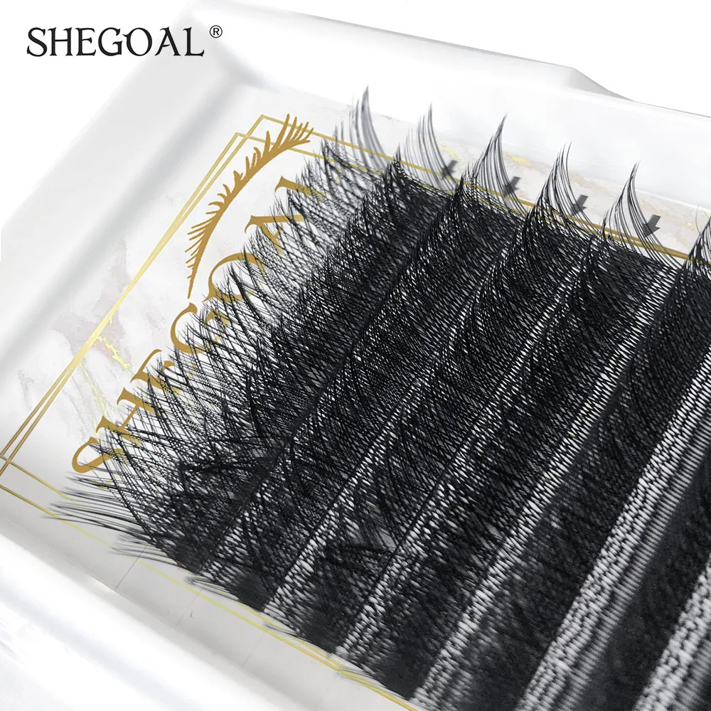 

Shegoal поставка с завода натуральные мягкие J B C CC D DD длинные косплейные ресницы в пучках норкового цвета для макияжа YY ресницы для наращивания