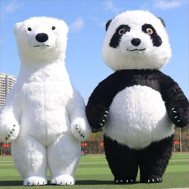 Гигантский надувной костюм талисмана белого медведя 2 м/2 6 м/3 м для взрослых