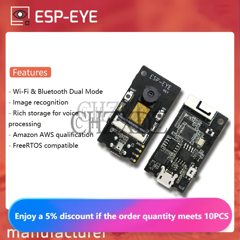 

ESP32 AI Image Recognition Development Board With Voice Processing And Wi-Fi/Bluetooth Dual Mode