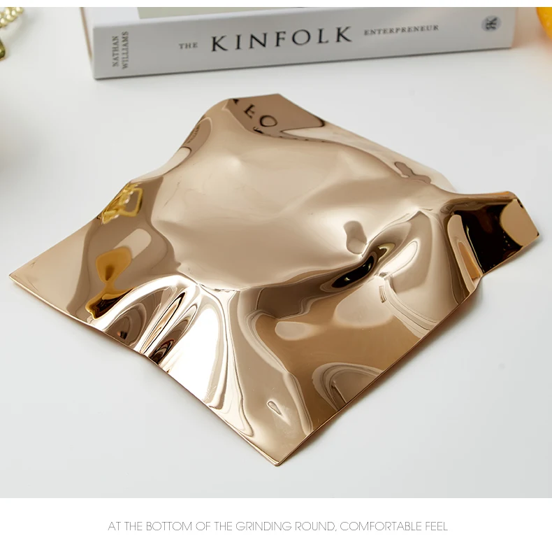 

Креативный поднос для хранения ювелирных изделий с фруктами, скандинавский домашний декор, органайзер для гостиной из нержавеющей стали