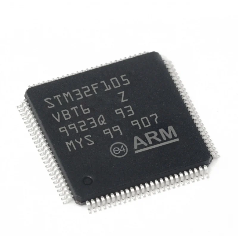 

STM32F105VBT6 Package LQFP-100 ARM Cortex-M3 72MHz Flash Memory: 128K@x8bit RAM: 64KB MCU (MCU/MPU/SOC)