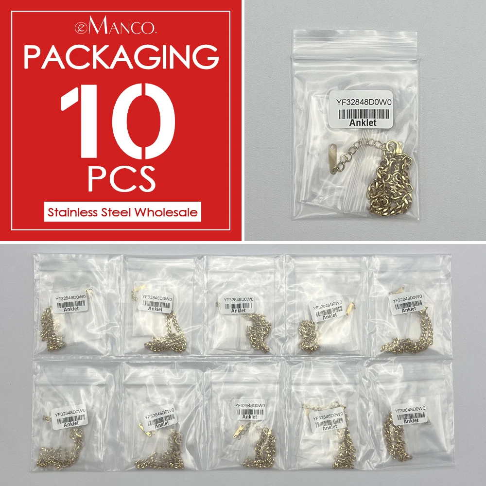 Браслеты на лодыжку женские и мужские из нержавеющей стали 4 мм