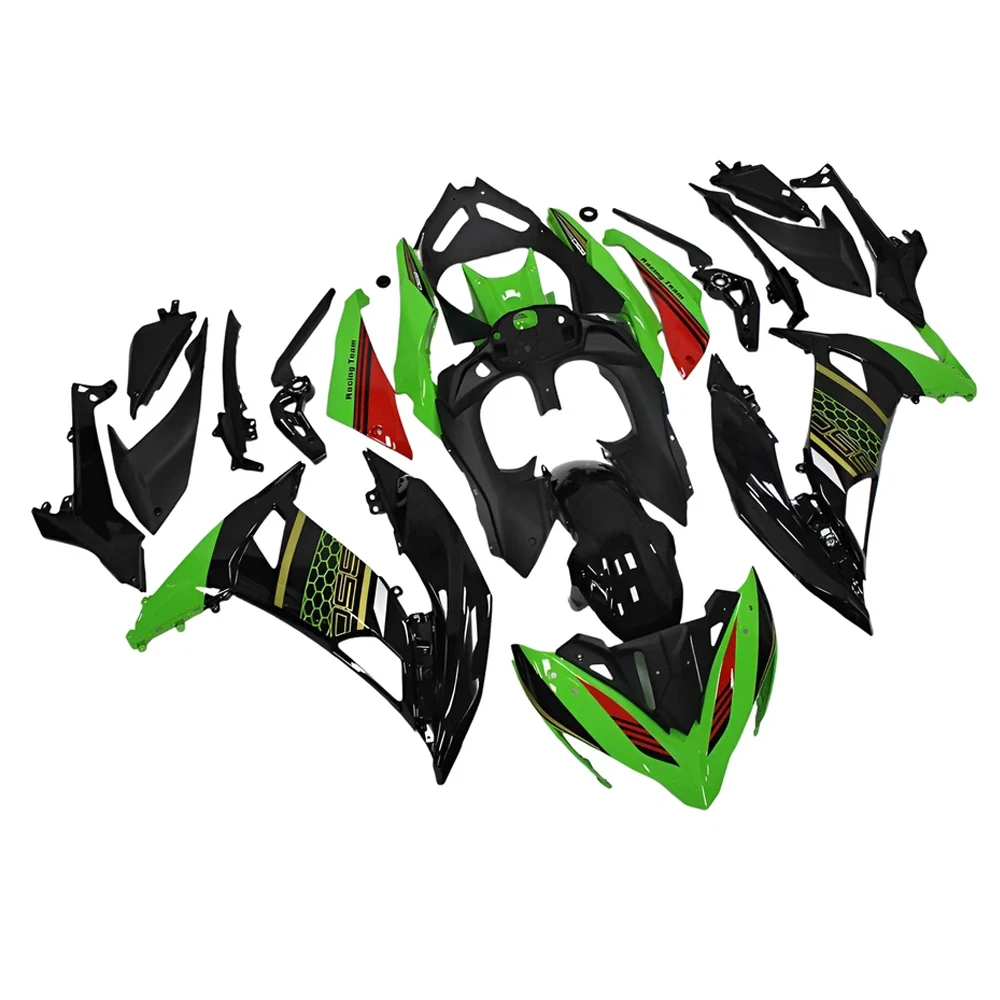 Подходит для Kawasaki Ninja650R 2017-2019 Er-6F Shukerr Moto ABS пластик комплект обтекателя мотоцикла спортивный велосипед комплекты кузова черный зеленый (art.: 3920d1f163476) - 3920d1f163476